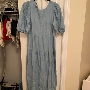 NWOT Old Navy Tiered Midi Denim Dress